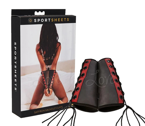 Sportsheets Saffron Cuffs Polsini “gauntlet” regolabili bondage BDSM fetish