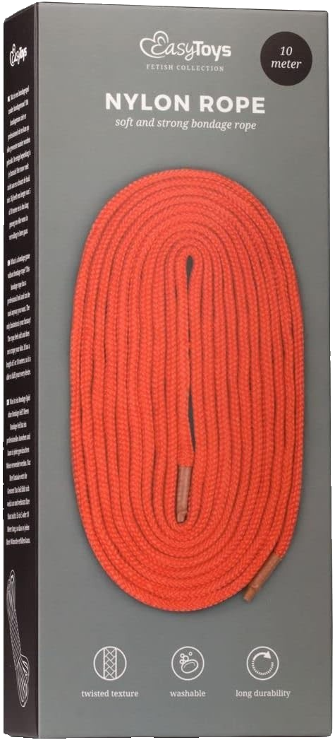 Corda Bondage Easytoys nylon 10 m ideale per legature rossa BDSM