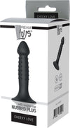 Plug anale 12 cm con rilevi stimolanti nero silicone giochi ano nuovo