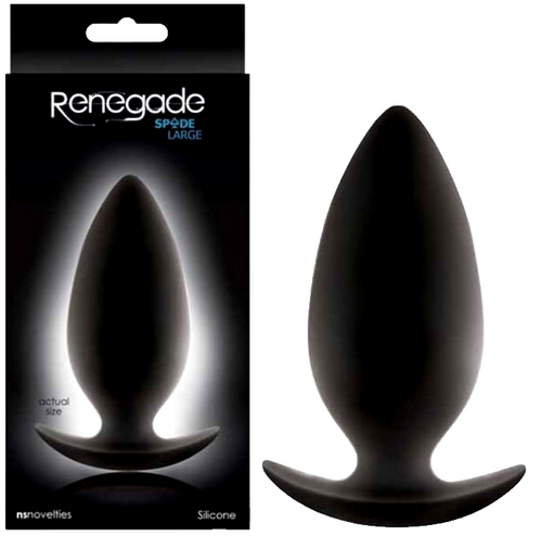 Plug anale Renegade Spade X-Large nero silicone Silky touch per giochi anali