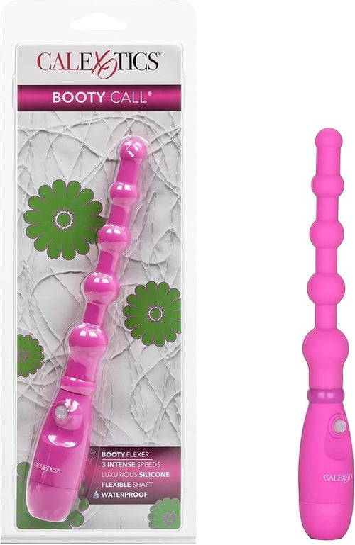 Booty call Sonda flessibile 14,45 cm 3 vibrazioni con perle silicone rosa ano