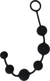 Catena Palle anali 40 cm con 6 balls nero silicone diamtro max 3,8 cm