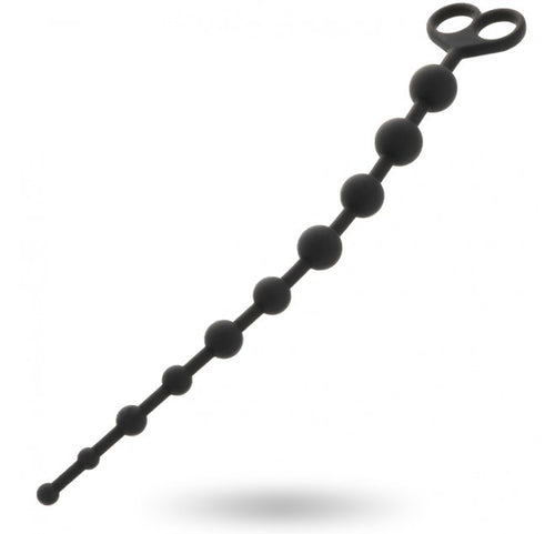 Stimolatore 10 perle anali Progressivo nero 34 cm x max 2,5 cm loop estrazione