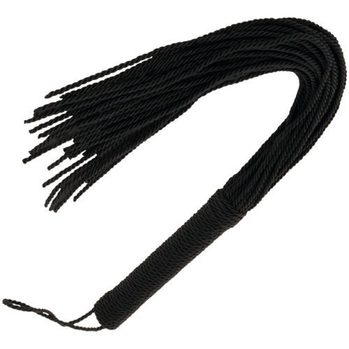 Frustino Flogger corda nero 50 cm circa fetish bondage BDSM sadomaso nero