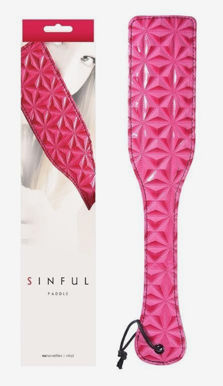 Sculacciatore Premium paddle rosso 34 cm pelle fetish bondage BDSM sadomaso