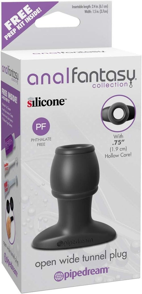 Tunnel anal plug nero silicone 12 cm x max 4,4 pipedream flessibile