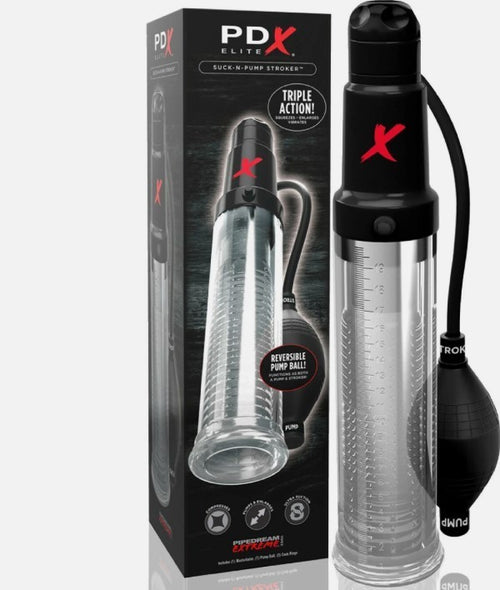 PDX Elite Deluxe Suck N Pump Stroker Sviluppatore Pene Masturbatore Uomo Succhia