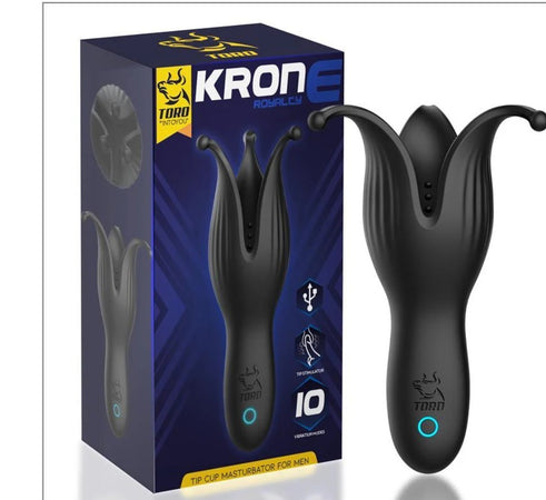 Potente Masturbatore per glande Kron vibrazioni 10 x silicone Premium ricarica