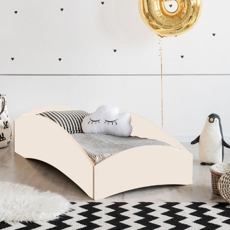 Lettino Montessori ONDA bianco 180 x 90 cm