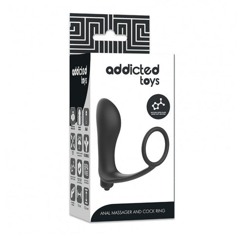 Plug Anale P Spot vibrante con cockring 15 cm ca inseribile 10 cm ca