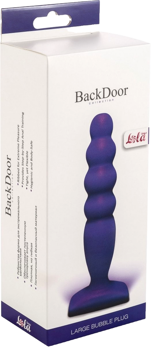 plug anale Large Bubble Back door viola 14 , 5 cm giochi anal progressivo