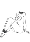 Premium set collare + manette per caviglie catena 80 cm per bondage fetish BDSM