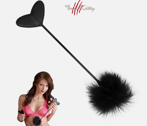 Frustino Ticler tintillatore a cuore circa 40 cm fetish bondage BDSM sadomaso