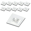 *STOCK* n.10 Portafaretto In Gesso Ceramico spirale  120x120mm  35W GU10 IP20