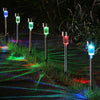 10 Lampade Giardino Ricarica Solare Paletti Solari LED Luce RGB Cambio Colore