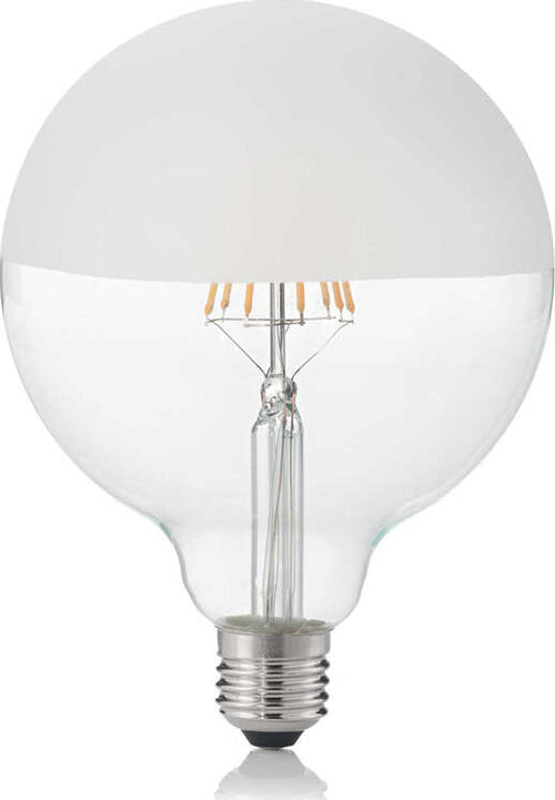 10-Lampadine-Led-Globo-D125-E27-8-Watt-3000-K-780-Lm-Trasparente-Bianco-Satinato