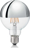 10-Lampadine-Led-Globo-D95-E27-8-Watt-3000-K-520-Lm-Trasparente-Cromo