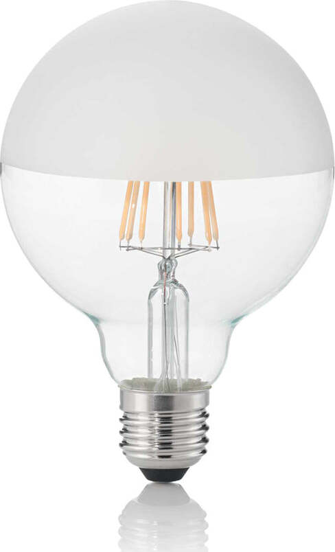 10-Lampadine-Led-Globo-D95-E27-8-Watt-3000-K-780-Lm-Trasparente-Bianco-Satinato