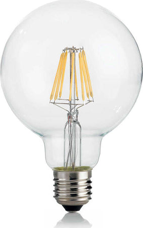 10-Lampadine-Led-Globo-D95-E27-8-Watt-3000-K-860-Lm-Cri-80-Trasparente