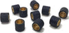 10-PEZZI---SUPPORTO-REGGIPIANO-RIVESTITO-IN-GOMMA-NERA-PER-CRISTALLI---CORPO-IN-OTTONE-SENZA-PERNO