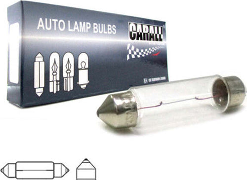 10-Pezzi-Lampada-Alogena-Siluro-T11-C10W-12V-10W-41mm-Carall