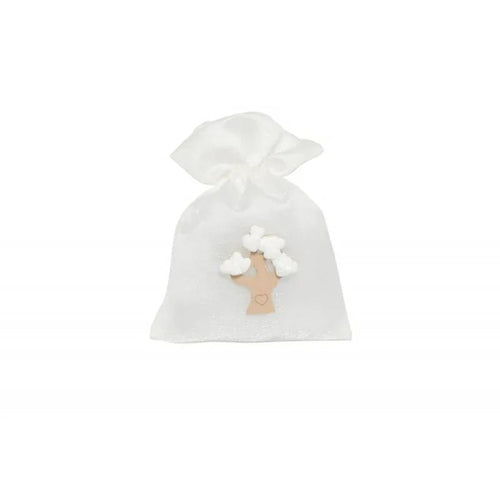 10 Pezzi Sacchetto Matrimonio Harmony lucido con albero Cotone