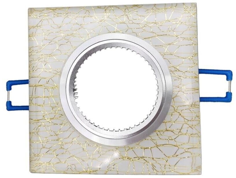 Porta Faretto Incasso Decorativo Gu10 Vetro Trasparente 1 Luce Fisso Tondo - Foto 4