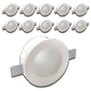 *STOCK* n.10 Portafaretto In Gesso Ceramico ad incasso Diametro 170 con Vetro 40W GU10 IP20 - Eternal Parquet