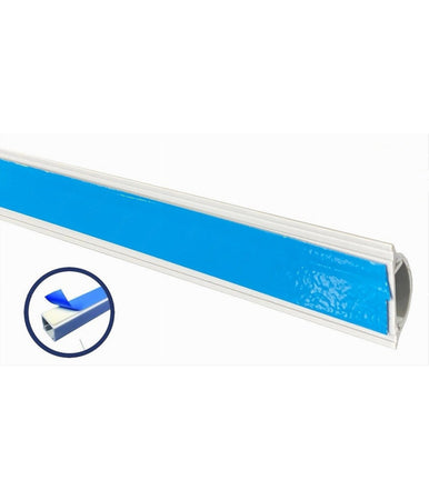 10 Pz Profili Canalina Passacavi Con Biadesivo In Pvc Colore Bianco 2 Mt 14x48mm