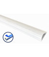 10 Pz Profili Canalina Passacavi Con Biadesivo In Pvc Colore Bianco 2 Mt 14x48mm