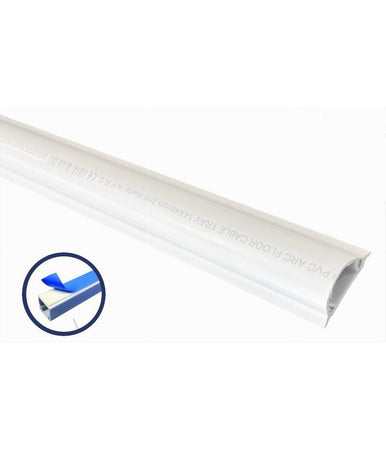 10 Pz Profili Canalina Passacavi Con Biadesivo In Pvc Colore Bianco 2 Mt 14x48mm