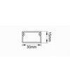 10 Pz Profili Canalina Passacavi Con Biadesivo In Pvc Colore Bianco 2 Mt 30x15mm