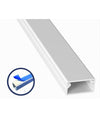 10 Pz Profili Canalina Passacavi Con Biadesivo In Pvc Colore Bianco 2 Mt 30x15mm