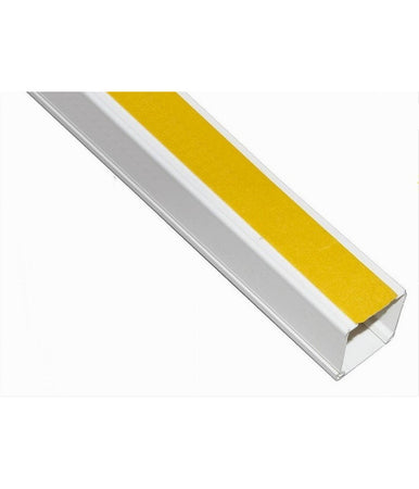 10 Pz Profili Passacavi Canalina Con Biadesivo In Pvc Colore Bianco 2 Mt 20x10mm