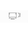 10 Pz Profili Passacavi Canalina Con Biadesivo In Pvc Colore Bianco 2 Mt 20x10mm