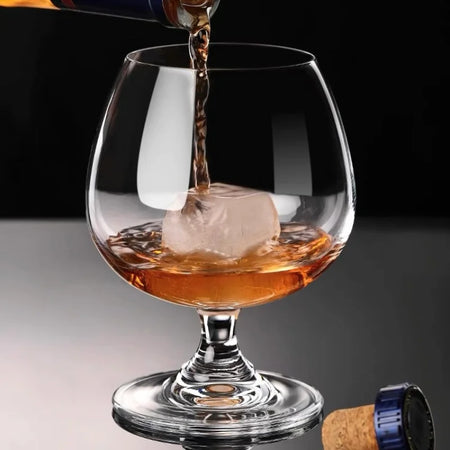 Calici decorativi in vetro trasparente per whisky 350 ml set da 4