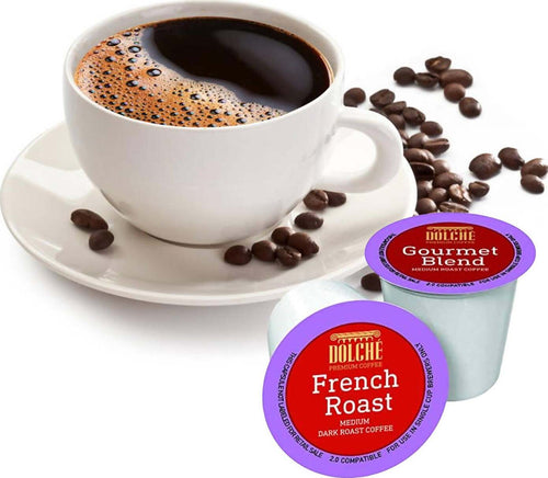 100 Capsule Caffè Americano DOLCHÉ Cialde caffè lungo Compatibili Keurig K-cup 2.0 - 100 Capsule in due varietà French Roast e Gourmet Blend Cialde di caffè Americano Dolché Premium Coffee - Molfetta, Commerciovirtuoso.it