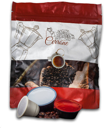 100 Capsule Caffè compatibili A Modo Mio Miscela Forte 100% Robusta Caffe Cerrone Since '51 box 100pz
