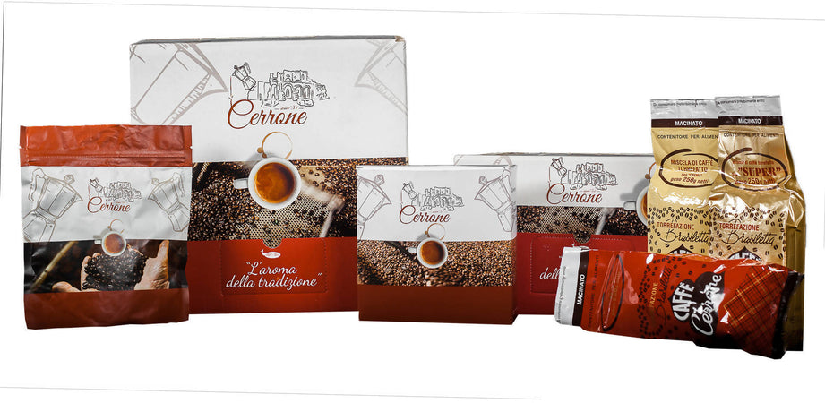 100 Capsule Caffè compatibili A Modo Mio Miscela Forte 100% Robusta Caffe Cerrone Since '51 box 100pz