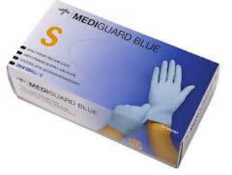 100 Guanti in Nitrile Mediguard Blue Categoria III DPI Uso Alimentare - 100 Pezzi Prodotto con IVA Agevolata Guanti Monouso Medline