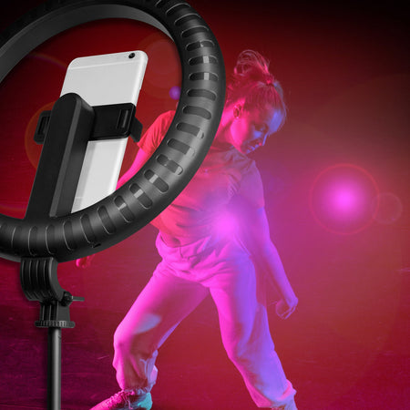 Luce LED 26RGB Anello 25cm con Treppiede Estensibile Selfie Stick