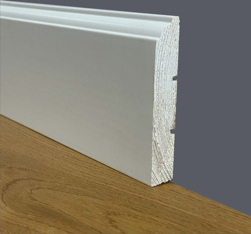 100 metri lineari di Battiscopa PREMIUM in legno MASSELLO mod.FIRENZE 91x15 laccato bianco Fai da te/Prodotti per la costruzione/Materiali da costruzione/Pavimenti/Materiali per pavimenti/Battiscopa Eternal Parquet - Ariano Irpino, Commerciovirtuoso.it
