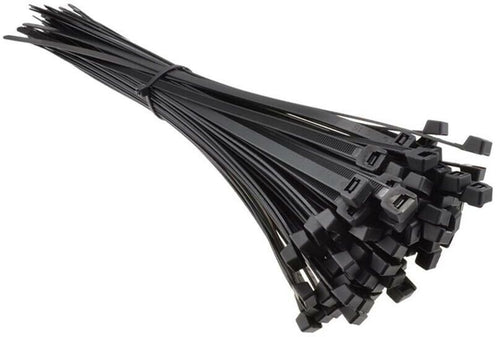 100 Pezzi Fascette Di Cablaggio Fascetta 3.6 300 Mm In Nylon Nero Tools