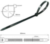 100 Pezzi Fascette Di Cablaggio Fascetta 3.6 300 Mm In Nylon Nero Tools