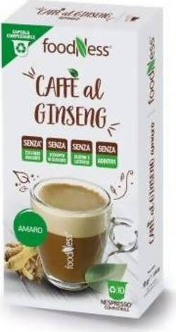 100 pezzi Foodness Capsule Compatibili Nespresso, Ginseng amaro blister 10x10 pz compostabili Capsule Nespresso Non solo caffè online - Albano Laziale, Commerciovirtuoso.it