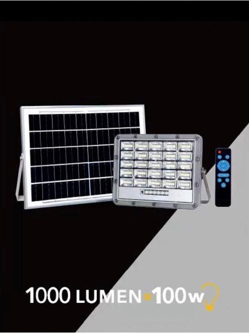 100 W Faro Led Pannello Solare Ricaricabile Illuminatore Luce Bianca Telecomando Universo