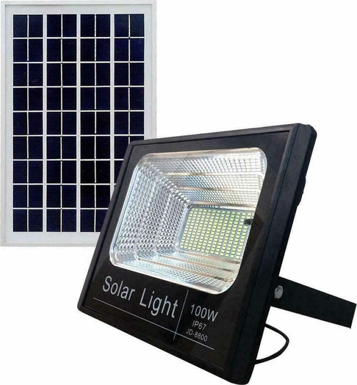 100 Watt Faro Led Crepuscolare Con Pannello Solare Fotovoltaico Ip67 Illuminazione/Illuminazione per esterni/Proiettori Zencoccostore - Formia, Commerciovirtuoso.it