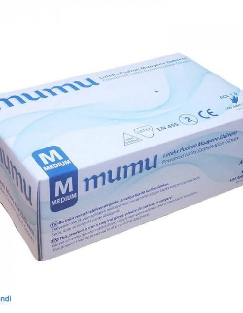1000 Guanti in Lattice con Polvere Mumu Guanto ad Uso Medico Professionale e Alimentare contro Rischio Biologico 1% Di Polvere