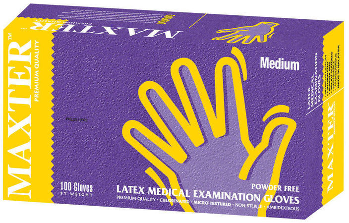 1000 Guanti in Lattice Senza Polvere DocPW - Maxter - Active Gear 10 Confezioni da 100 Guanti Cad. Guanto gr. 5,0 (M) DPI Cat.3 di rischio (Reg EU 2016/425). Dispositivo Medico di Classe 1 Dresswork