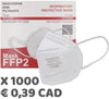 1000 X Mascherine FFP2 NR Bianche Certificate Ce2163 Mascherine Zhejiang Gen Yuan Tang Medical Technology Certificazione Ce2163- Dpi | Bfe ≥95% | Imbustate Singolarmente € 0.39 Cad.